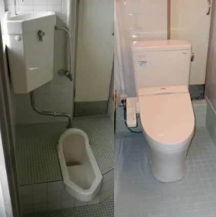 某貸店舗 トイレリフォーム (和式から洋式)
